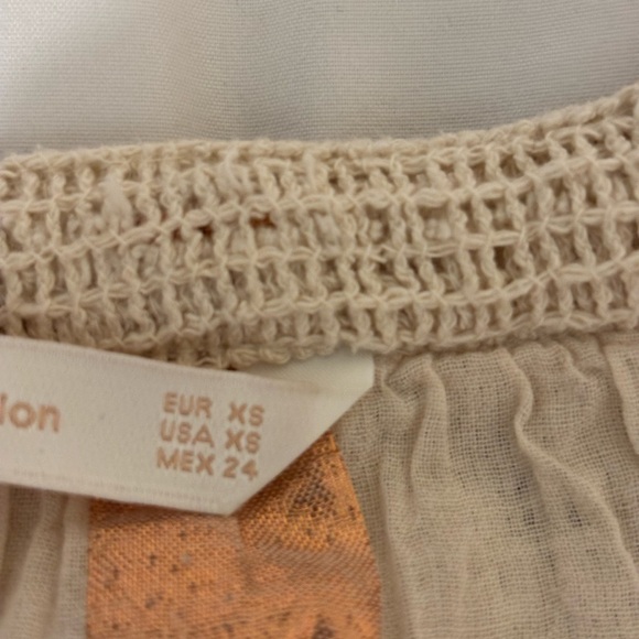 Zara Cream Textured Blouse with Rope Accents - Picture 3 of 9